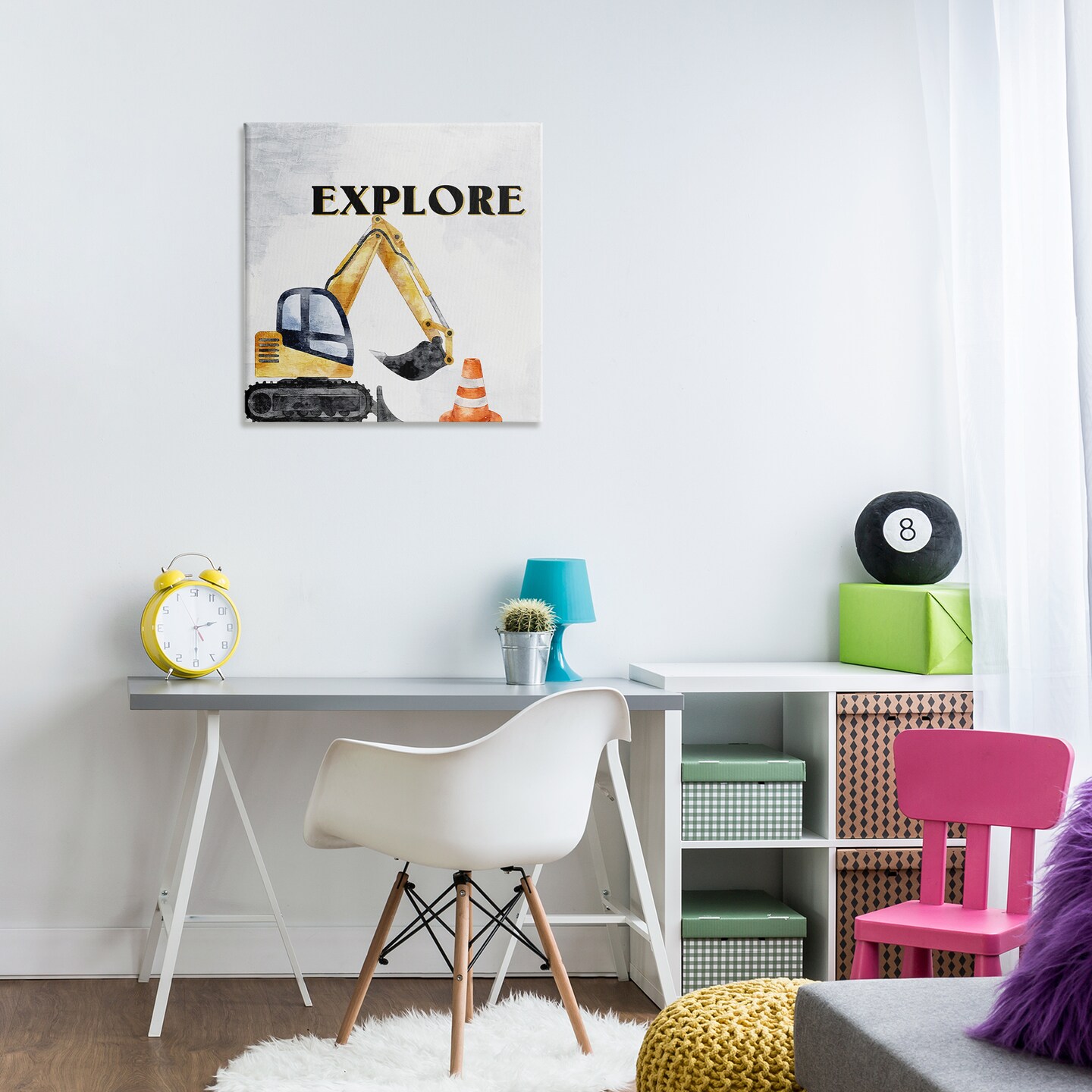 Stupell Industries Explore Construction Vehicle Canvas Wall Art Design by Kim Allen