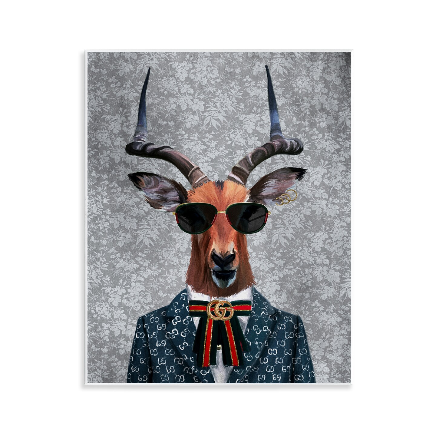 Stupell Industries Fashion Forward Antelope Wall Plaque Art Design by Svetlana Aleynikova
