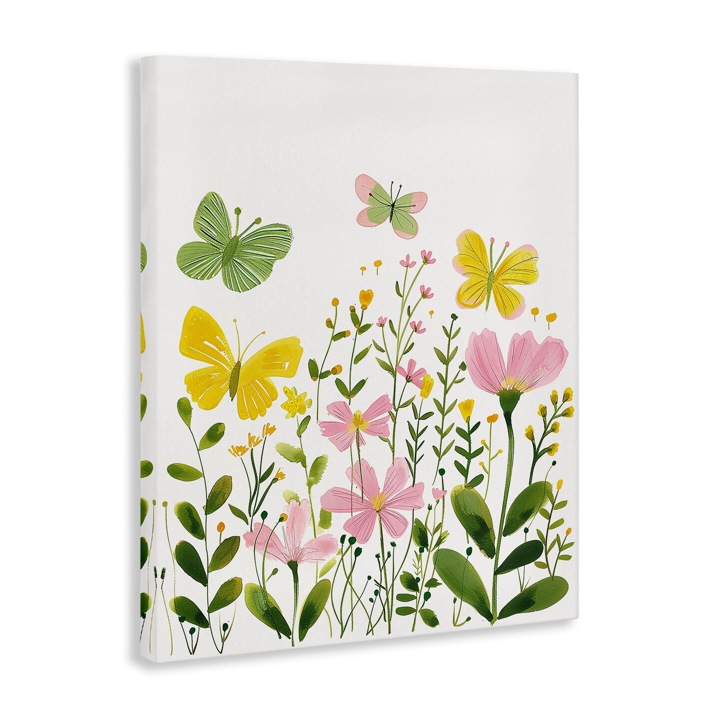 Stupell Industries Whimsical Garden Butterflies Canvas Wall Art Design by LSR Design Studio