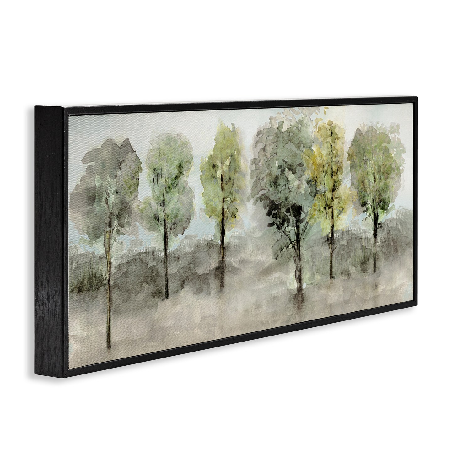 Stupell Industries Splashed Watercolor Trees Framed Giclee Wall Art Design by Val Rhodes