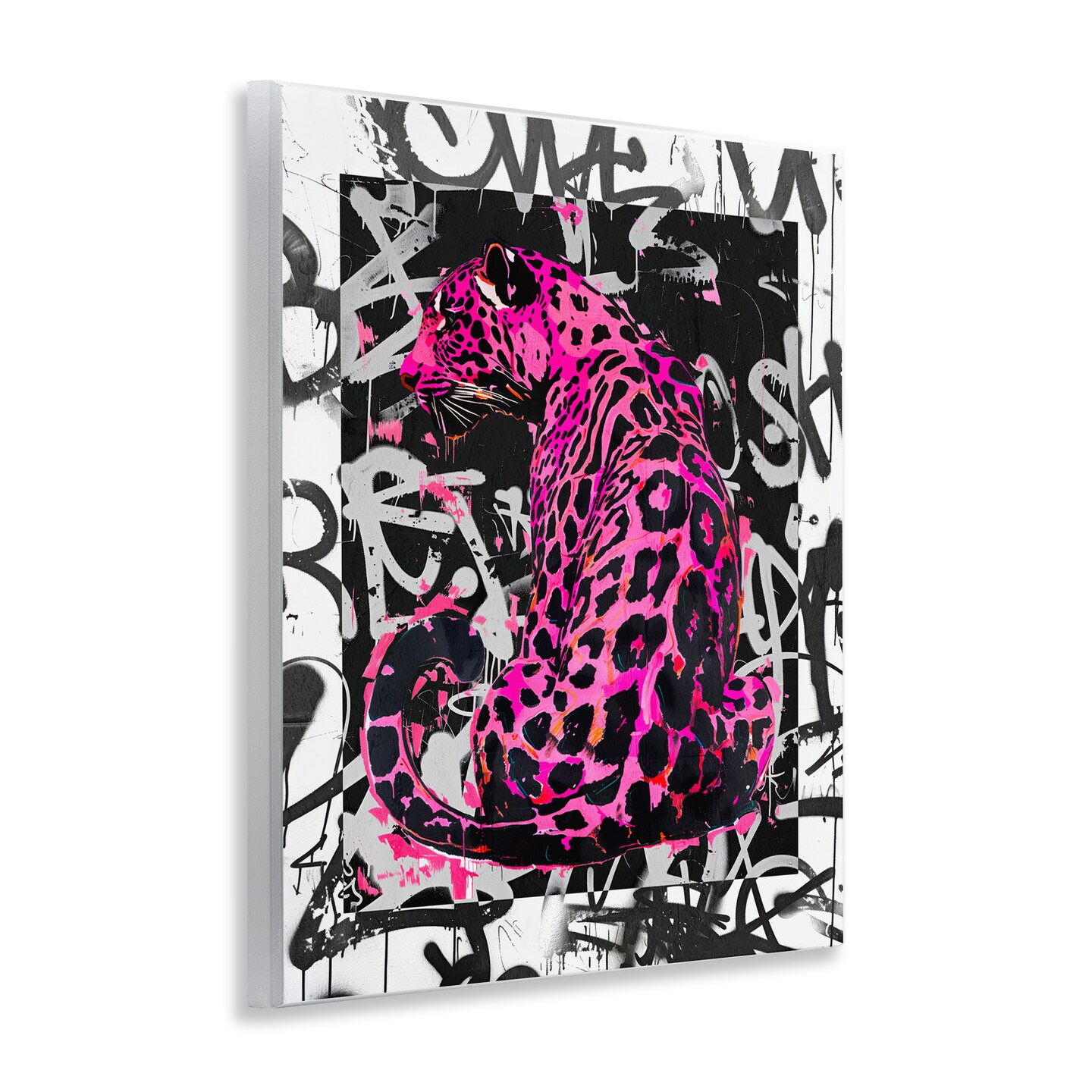 Stupell Industries Urban Graffiti Leopard Wall Plaque Art Design by Svetlana Aleynikova