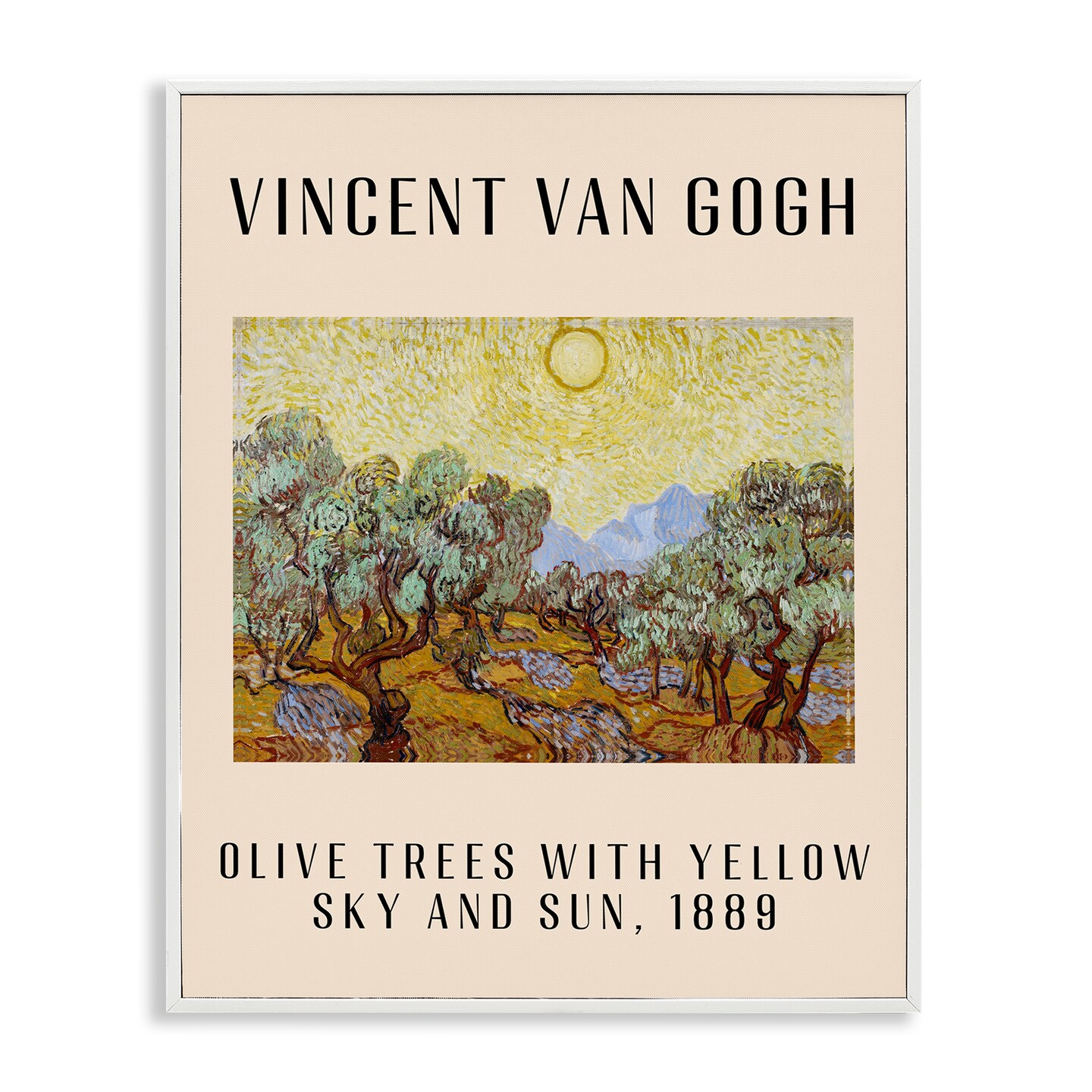 Stupell Industries Classic Olive Trees Van Gogh Framed Giclee Wall Art Design by Daphne Polselli