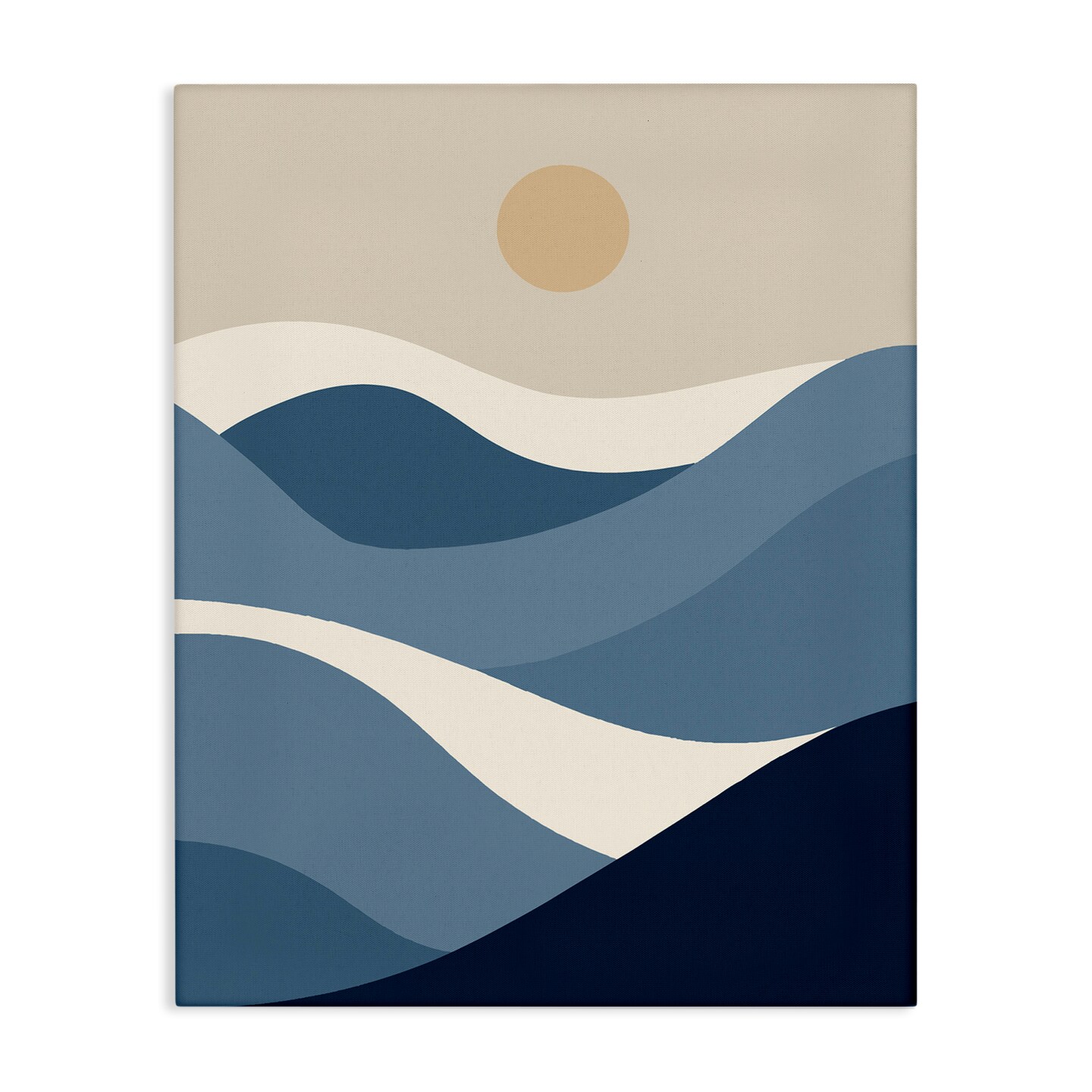 Stupell Industries Moon over Blue Hills Canvas Wall Art Design by Daphne Polselli