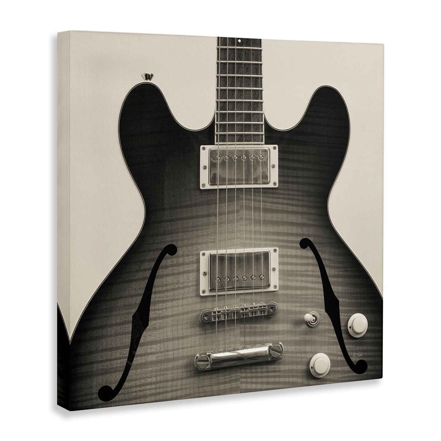 Stupell Industries Classy Electric Guitar Canvas Wall Art Design by Deborah Revell