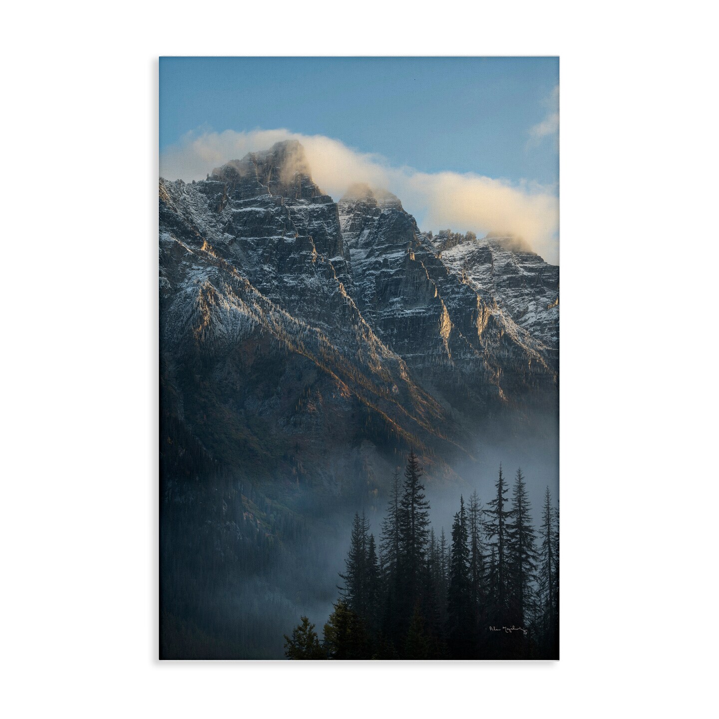 Stupell Industries Mount Tupper Mist Canvas Wall Art Design by Alan Majchrowicz