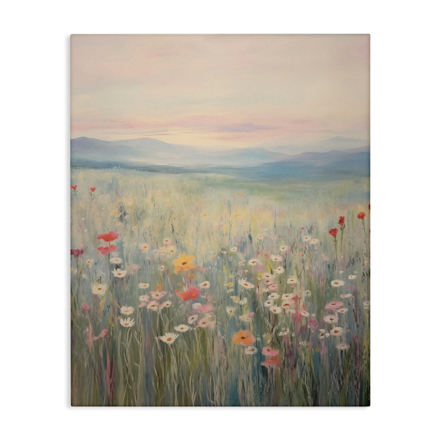 Stupell Industries Pastel Spring Floral Meadow Canvas Wall Art Design by Arlington Prints