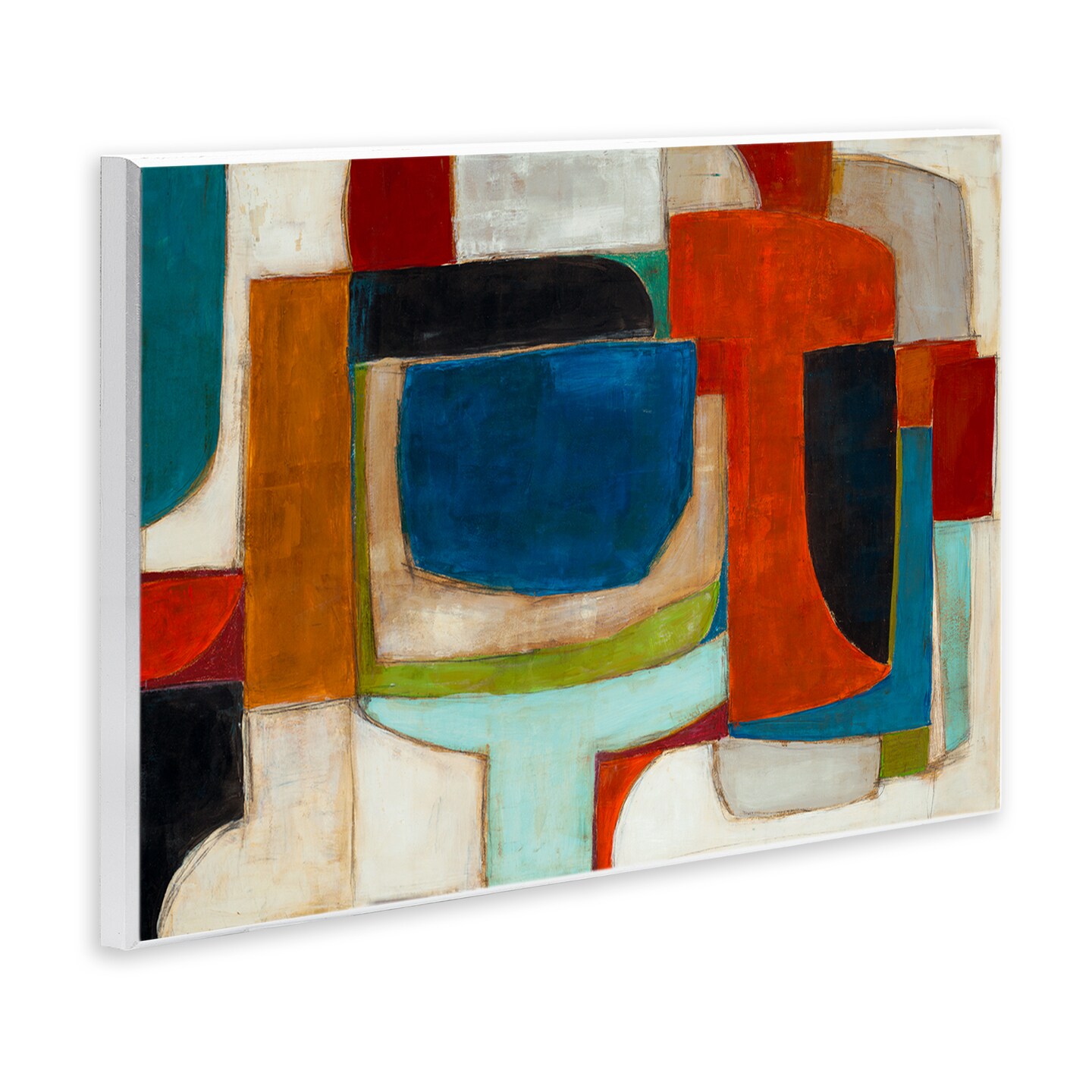 Stupell Industries Geometric Cubist Abstraction Wall Plaque Art Design by Kippi Leonard