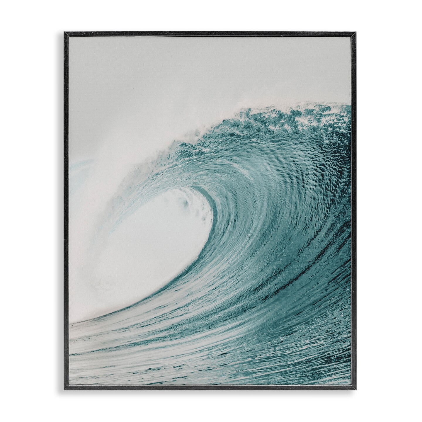 Stupell Industries Big Curled Sea Wave Framed Giclee Wall Art Design by LSR Design Studio