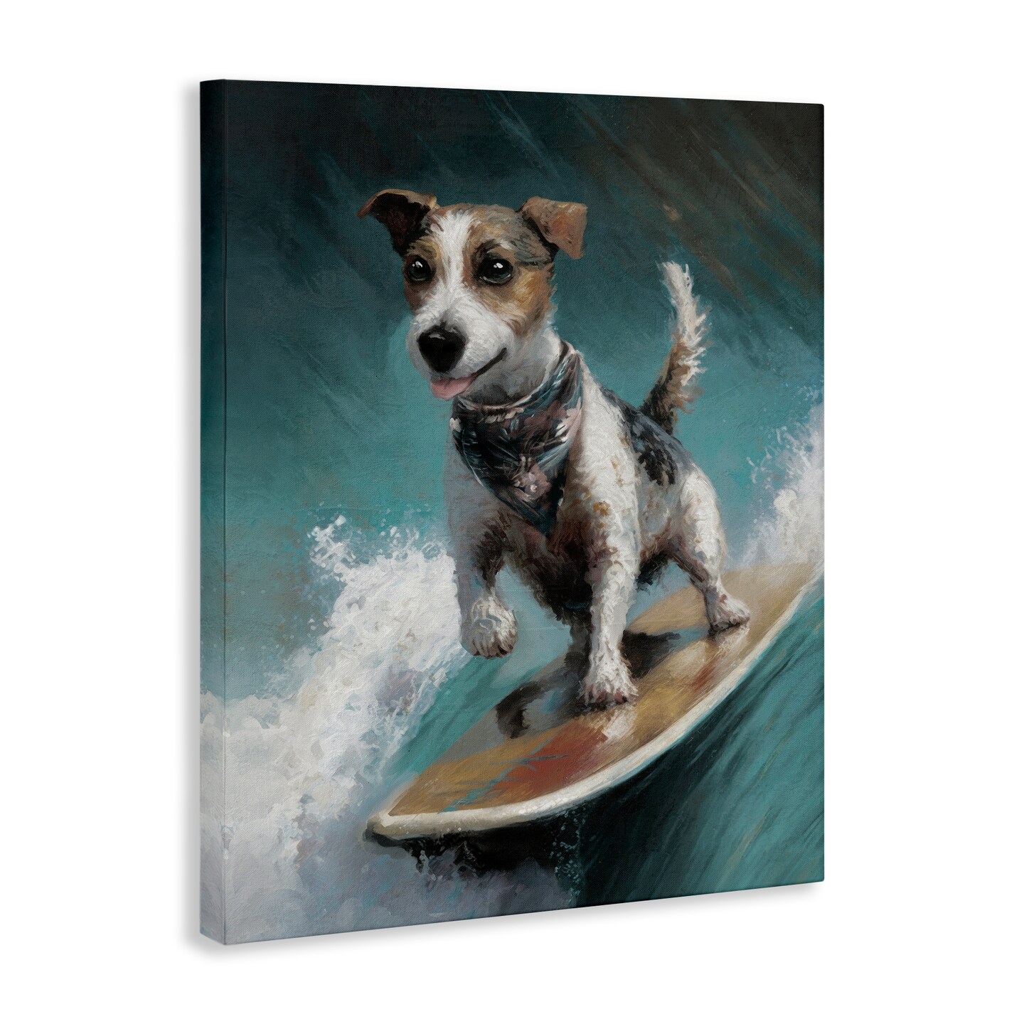 Stupell Industries Beachy Surfer Dog Canvas Wall Art Design by Svetlana Aleynikova