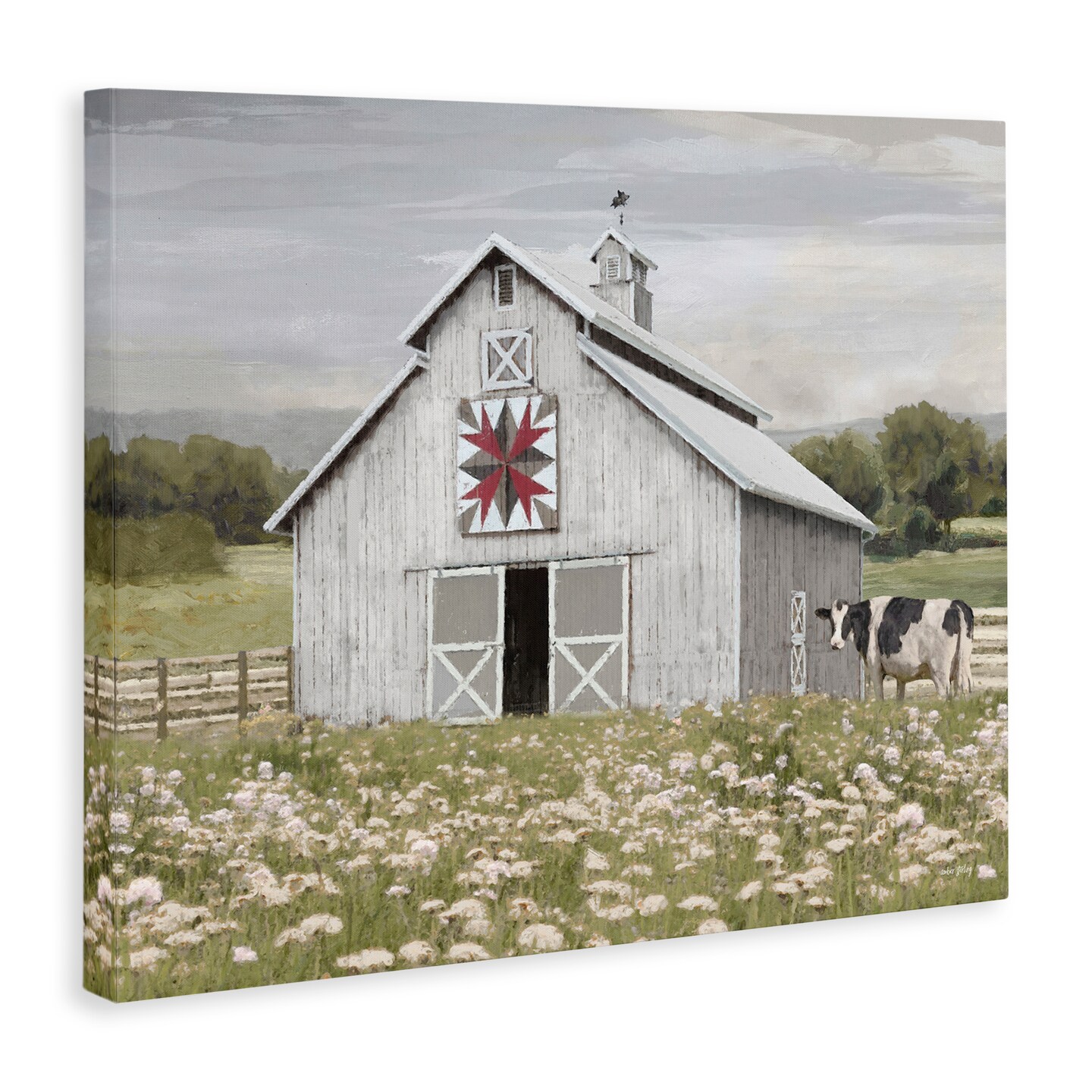 Stupell Industries Rustic Barn Meadow Canvas Wall Art Design by Amber Sterling