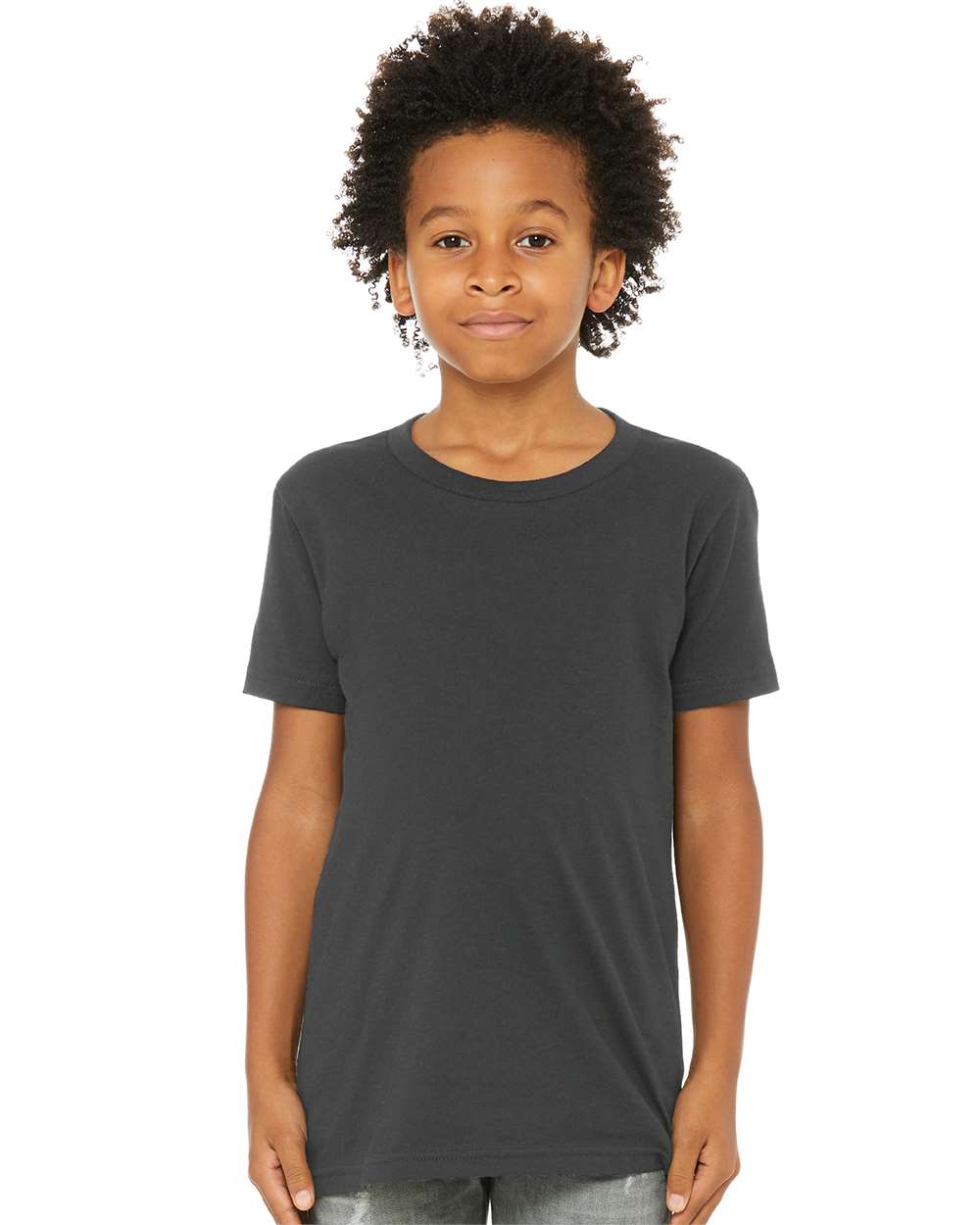BELLA+CANVAS Youth Short Sleeve Crewneck Jersey Tee Soft Cotton Kids T-Shirt Lightweight School & Custom Print Shirt
