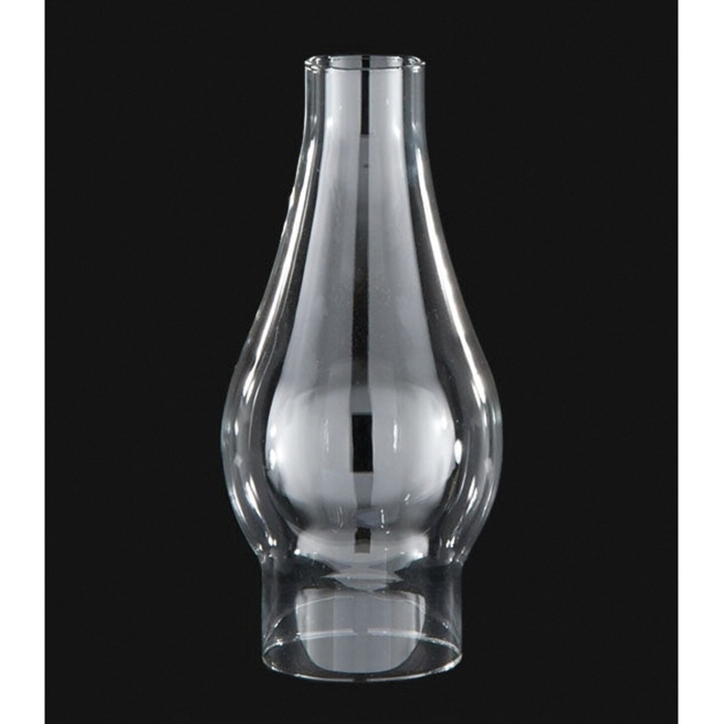 Clear Glass Lamp Chimney, Replacement Hurricane Globe Measures 2 3/8 Inch Diameter Base x 7 1/2 Inches High for Oil or Kerosene Lanterns
