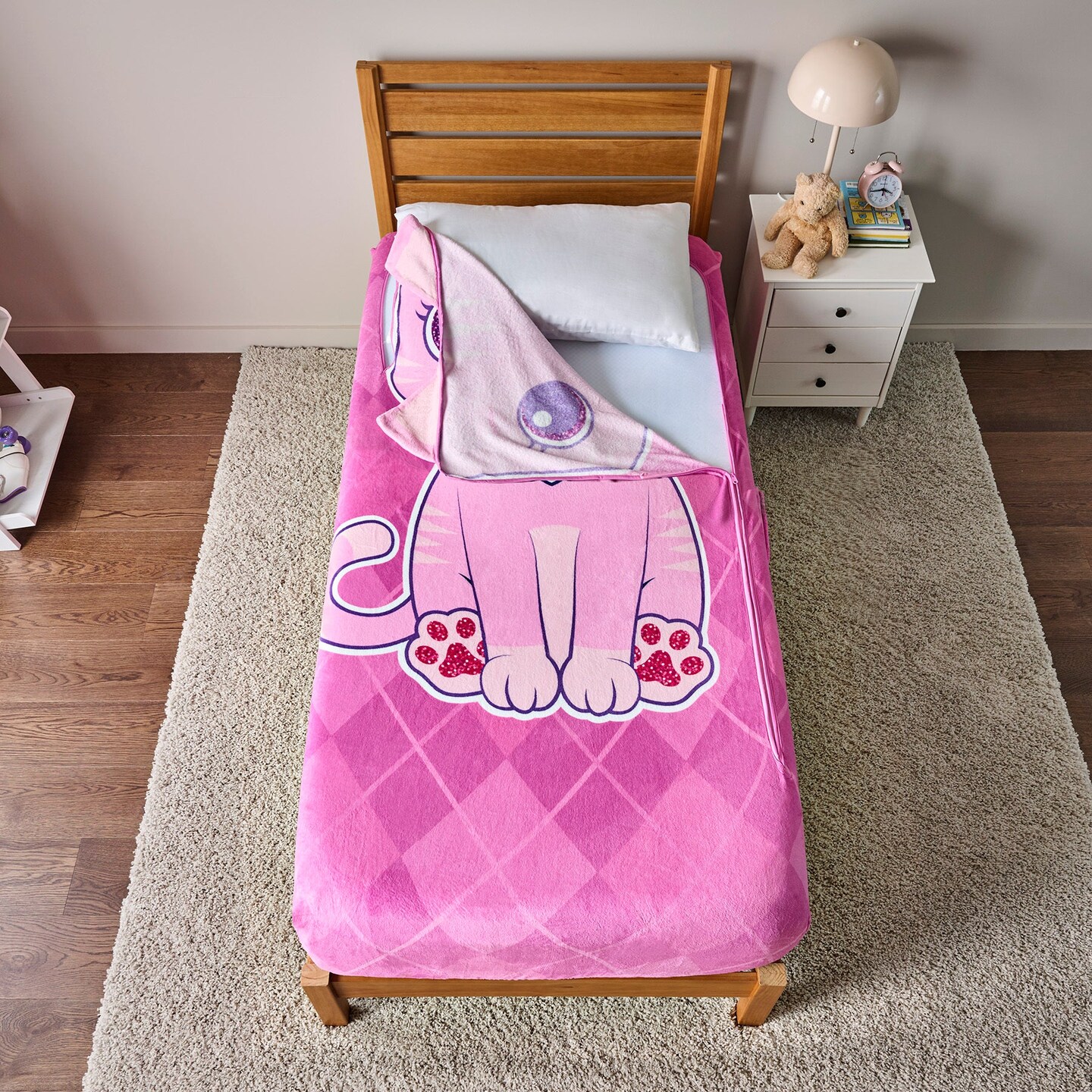 ZippySack Twin Bed Zip-Up Bedding &#x2013; Cat