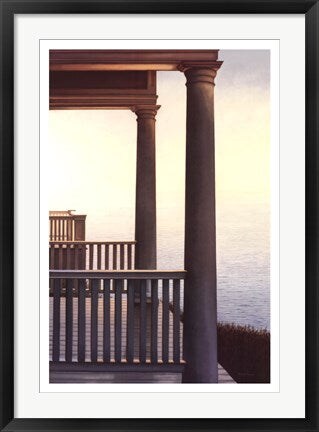 Framed Art October Portico by Daniel Pollera - Serene Wall 32x22 inch