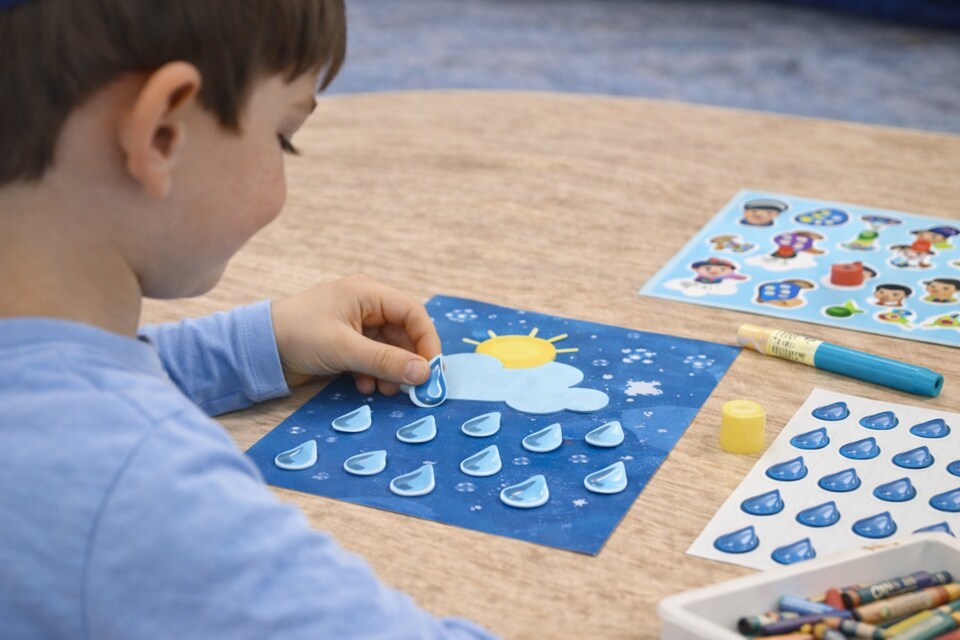 Raindrop Stickers 1" – 240 Pack (10 Sheets) Large Water Drop Labels for Classroom Crafts & Bulletin Boards