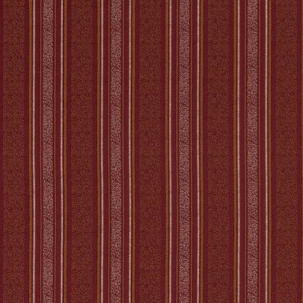 Merlot Stripe - Red &#x26; Burgundy Stripe Upholstery Fabric 54 Inches&#x22;