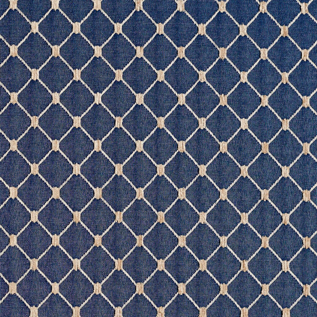 Wedgewood/Diamond - Blue Diamonds,Small Scale Upholstery Fabric 54 Inches"