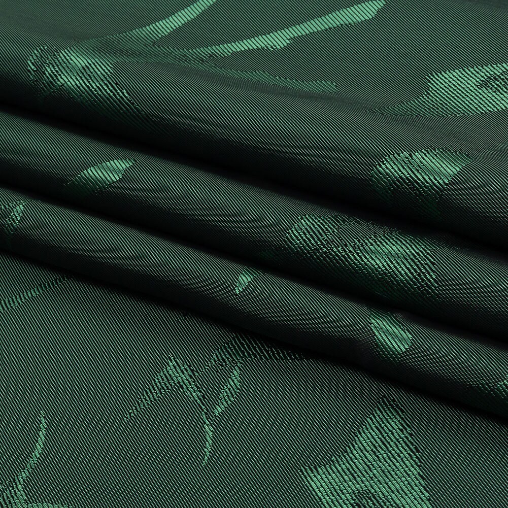 1 Yard Hunter Green Hummingbirds Jacquard Lining Fabric for Jackets and Dresses 55" Width