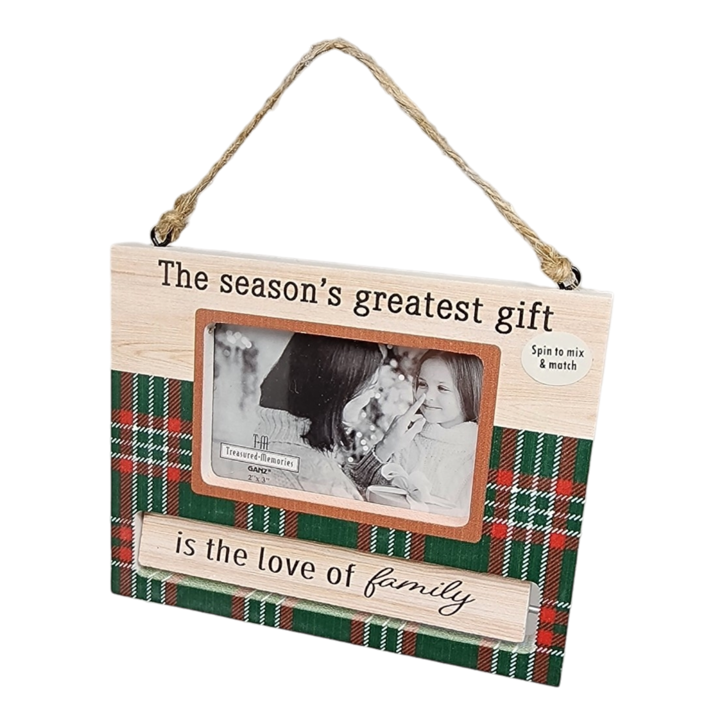 Spinning Frame Ornament - The Season&#x27;s Greatest Gift
