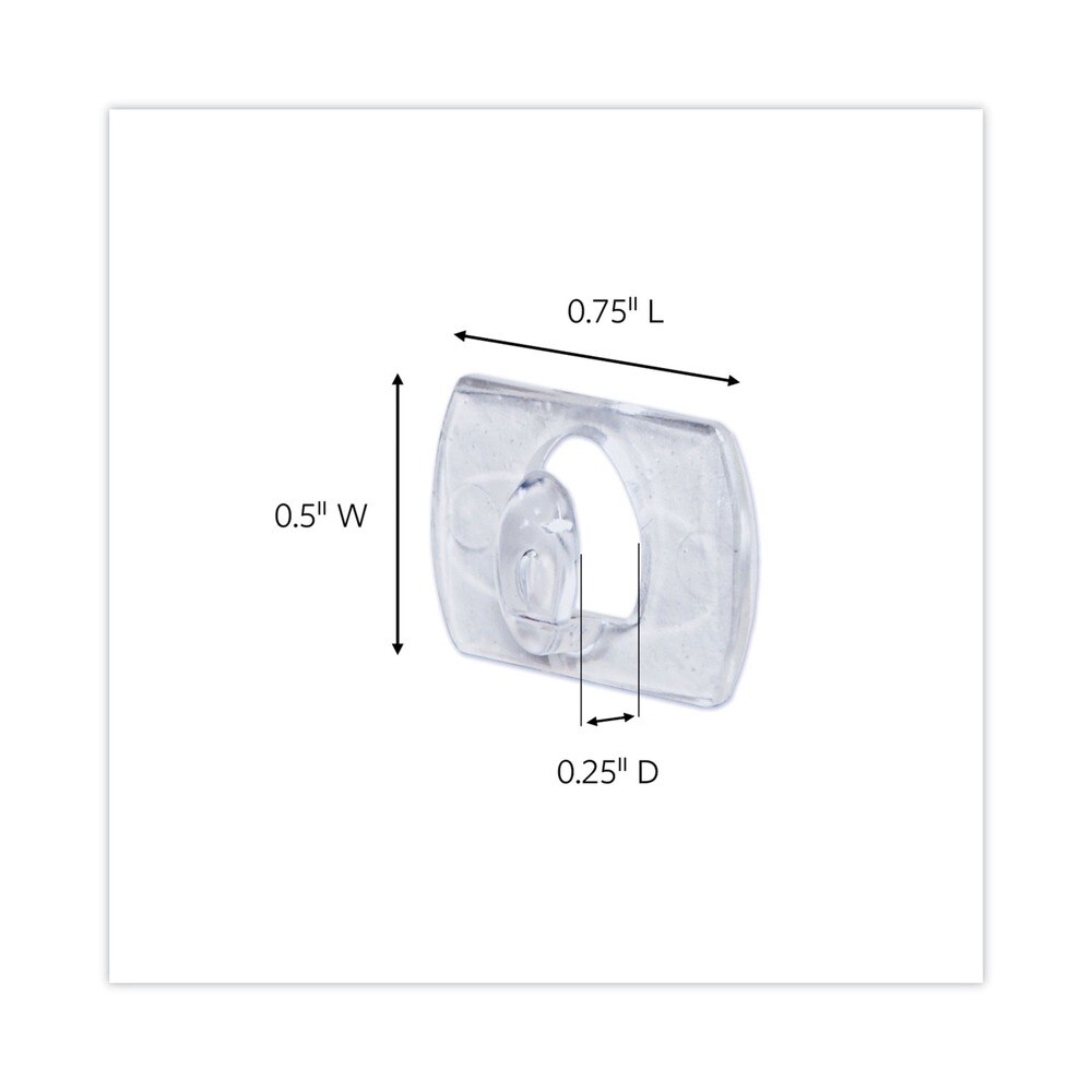 Command 0.15 lbs. Capacity Plastic Decorating Clips Hooks and Strips - Clear (40 Clips and 48 Strips/Pack)