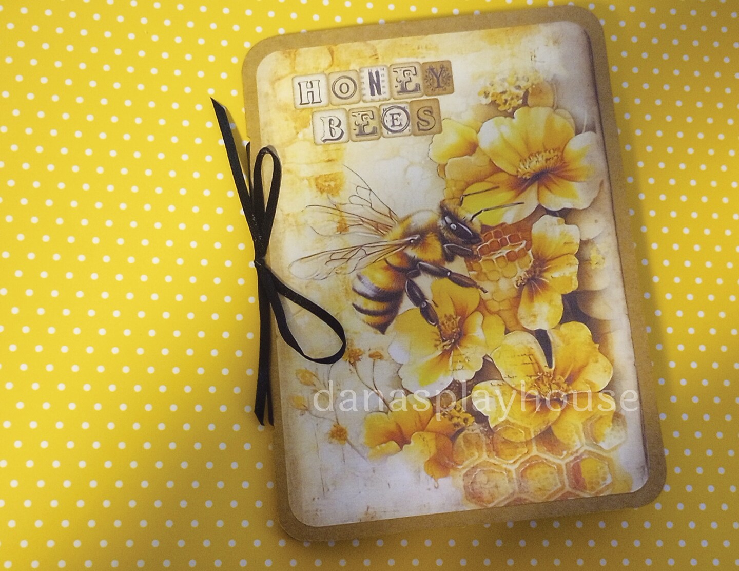 Junk Journal -Hope Floral Handmade Journal - 12 pages Scrapbook