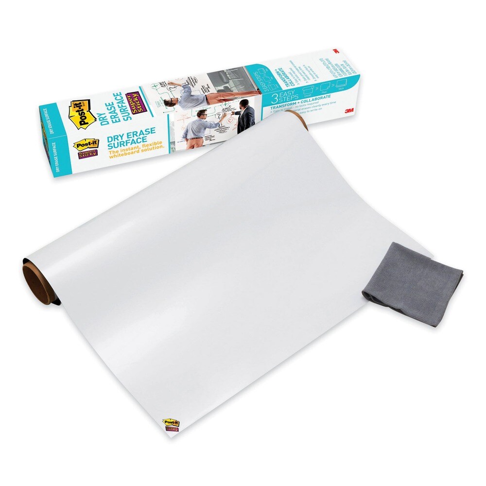 Post-it 36 in. x 7 mil x 24 in. Laminate Film Dry Erase Surface - White