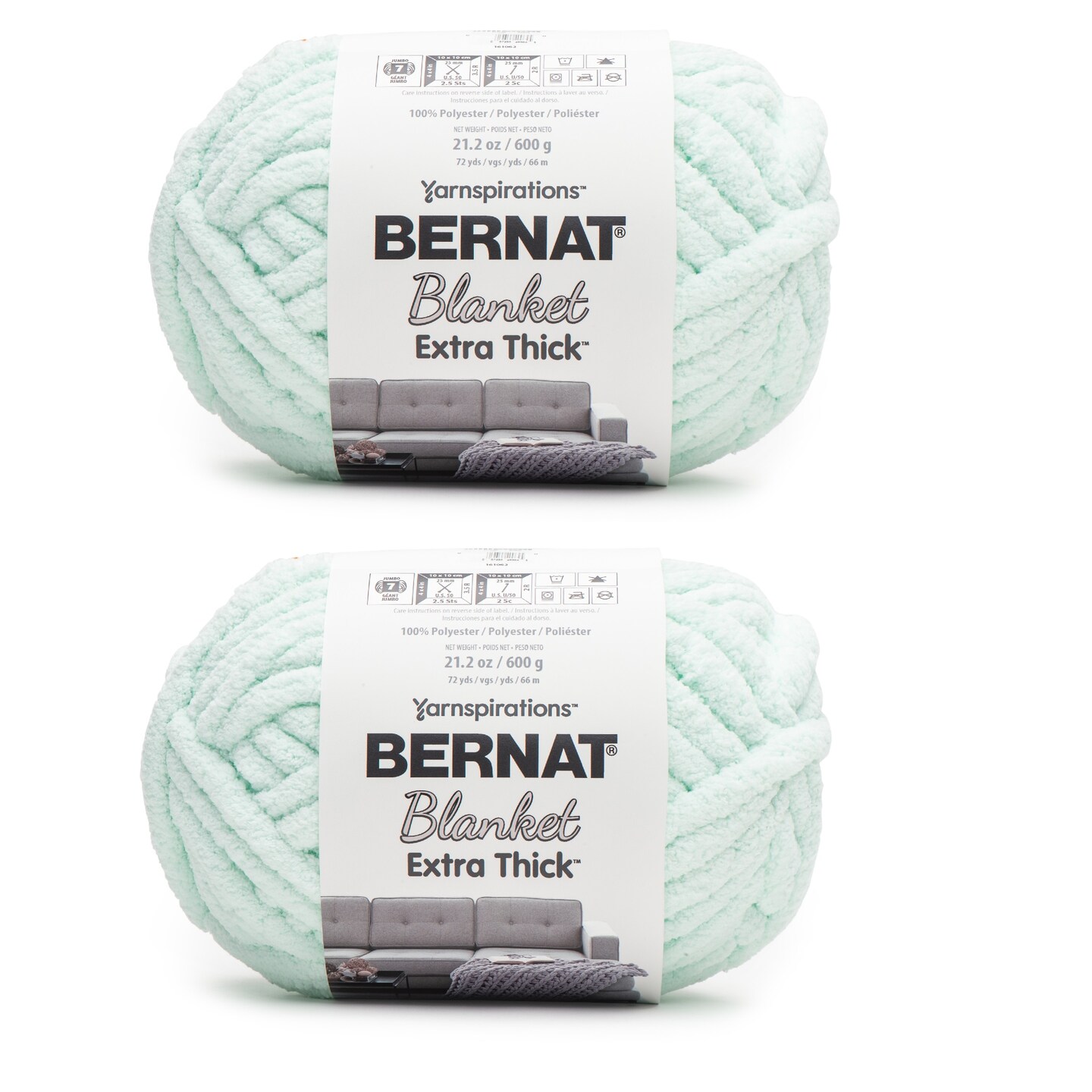 Multipack of 2 - Bernat Blanket Extra Thick 600g-Ice