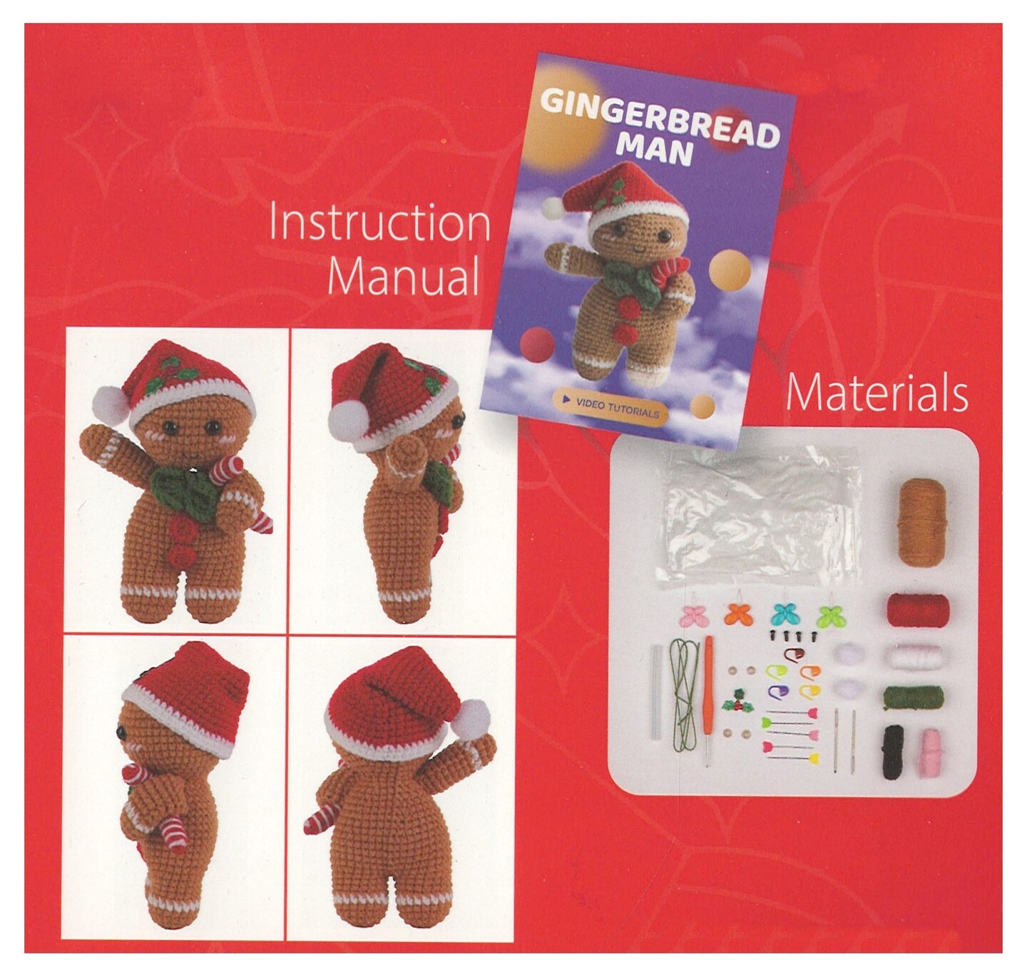 Amigurumi Crochet Kit - Gingerbread Man