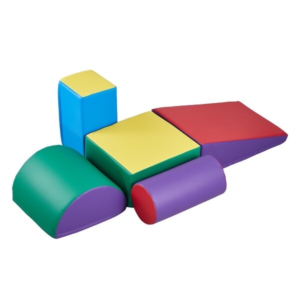 5-Piece Set Multi Color PU Leather 5-Piece Foam Climbing Blocks Set for Kids and Safe