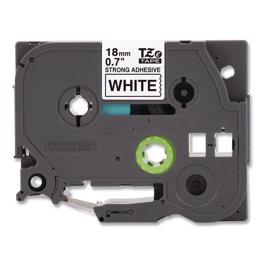 Brother P-Touch 0.7 in. x 26.2 ft. TZe Extra-Strength Adhesive Laminated Labeling Tape - Black on White