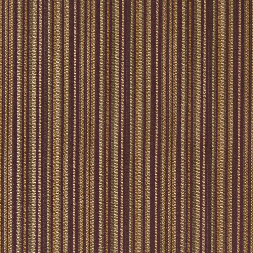 Aubergine Camille - Purple Stripe Upholstery Fabric 54 Inches"