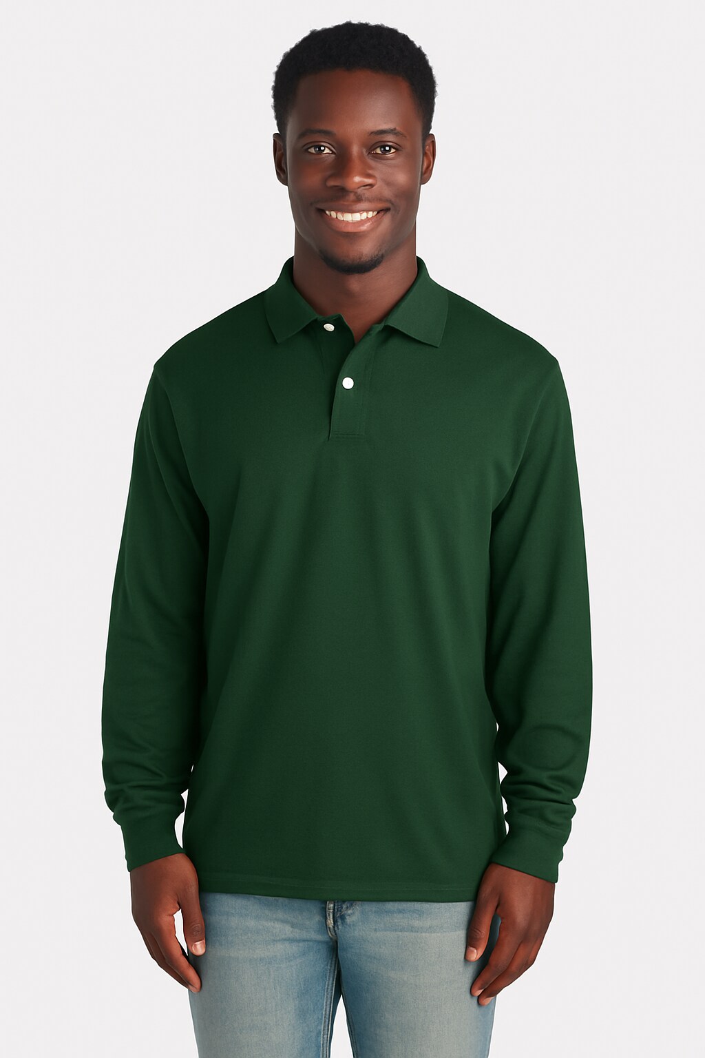 JERZEES® Men's Dri-Power Long Sleeve Polo, Color: White, Size: L