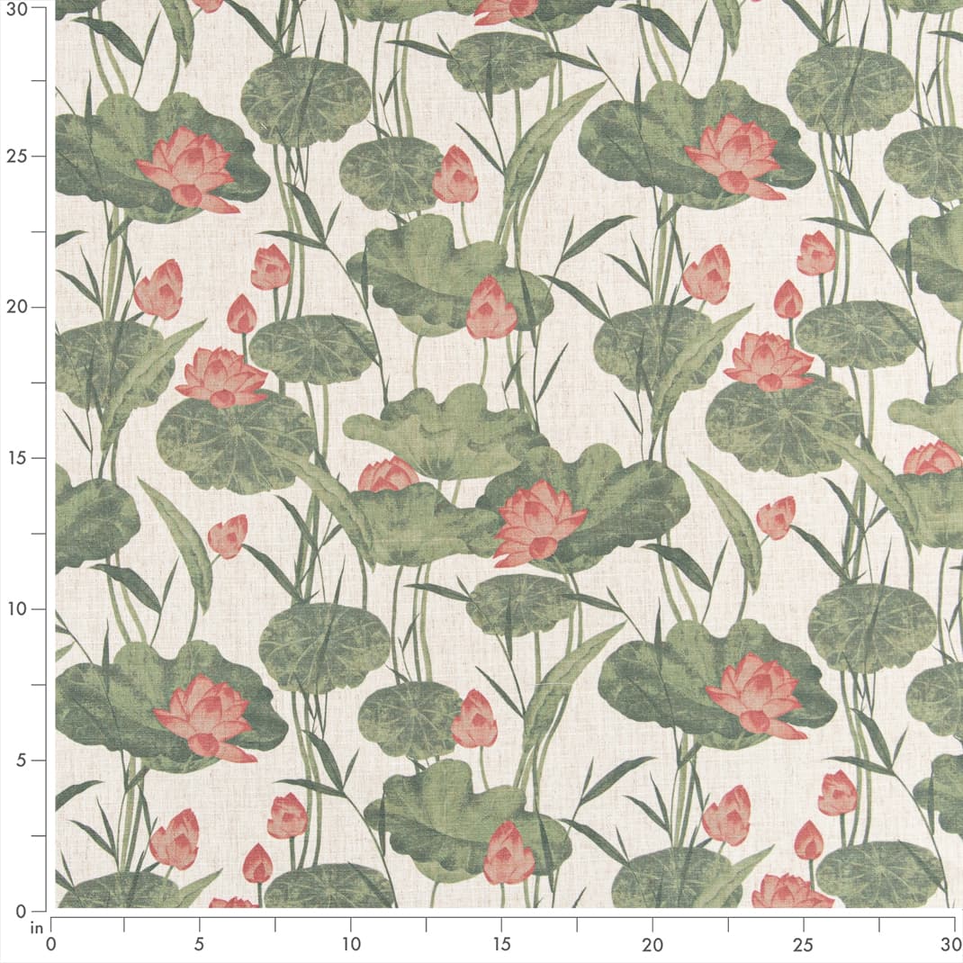 Blush - Green,Pink Floral,Leaves,Tropical &#x26; Botanical Upholstery Fabric 54 Inches&#x22;