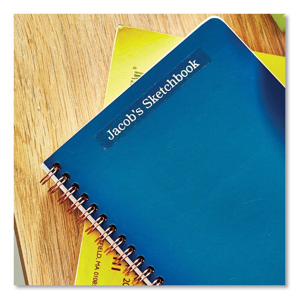 Brother P-Touch TZe 0.7 in. x 26.2 ft. Standard Adhesive Laminated Labeling Tape - White on Clear