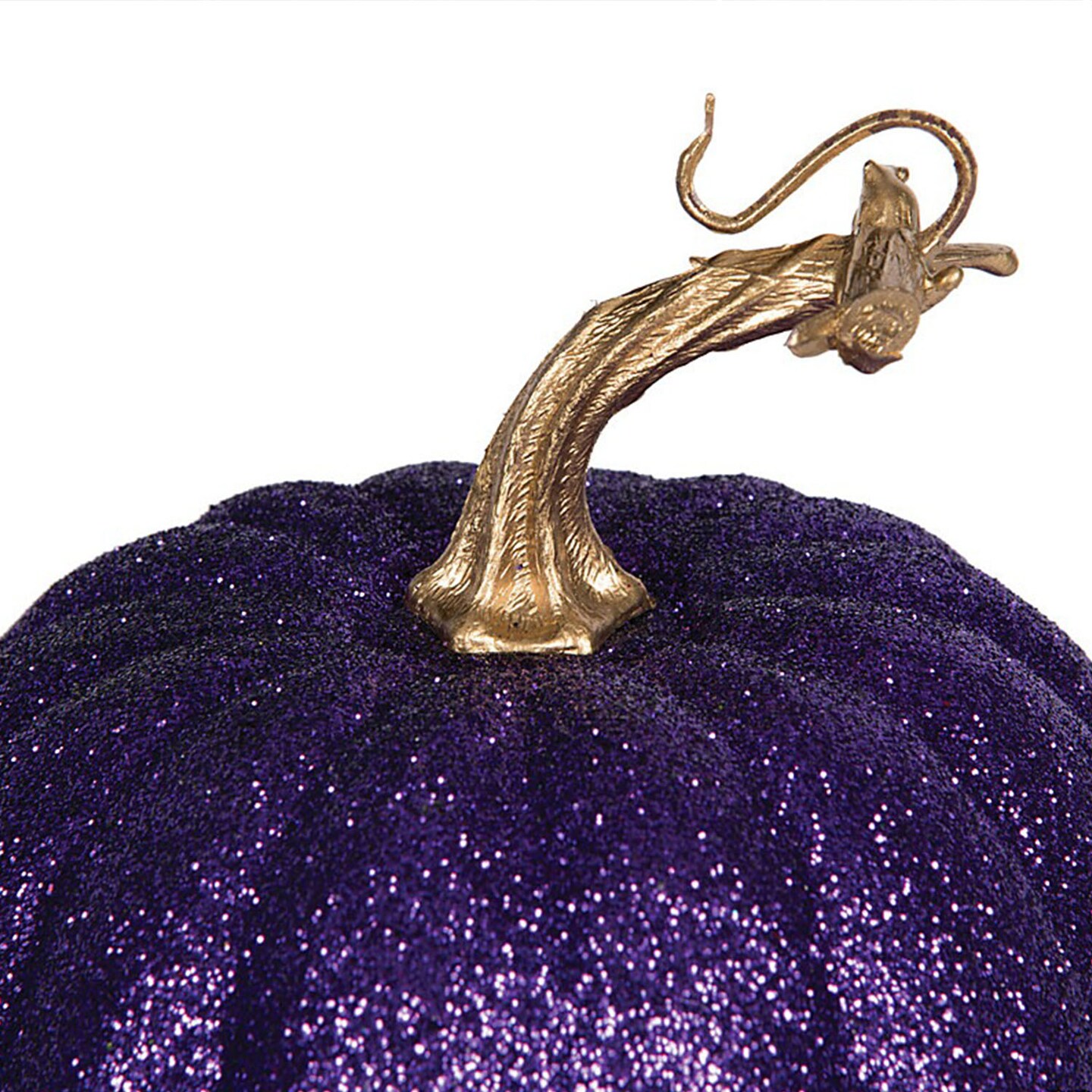 3 Pieces Vickerman 8 Inch Purple Fabric Pumpkins Assorted Sizes Halloween Decoration