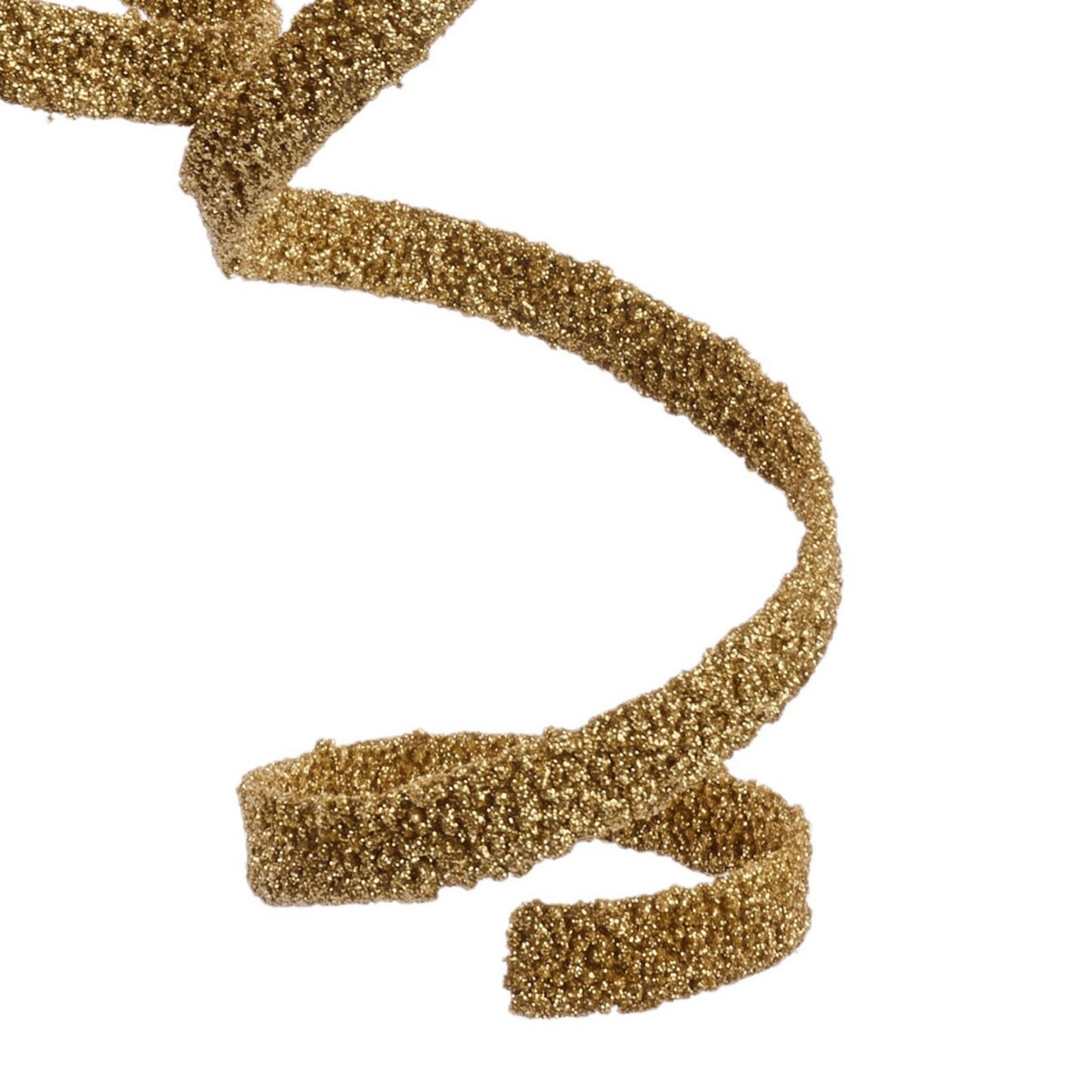 46&#x22; Glitter Bead Curly Spray: Gold