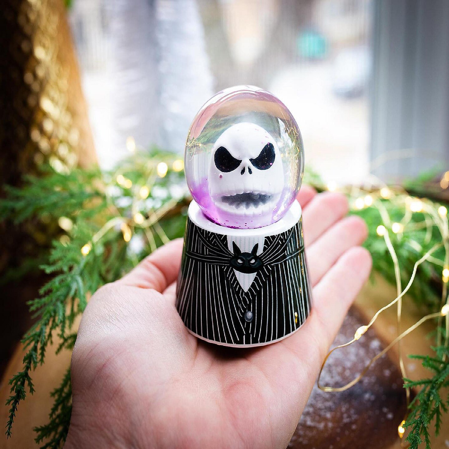 Nightmare Before Christmas Jack 3 Inch Mini Light Up Snow Globe Collectible