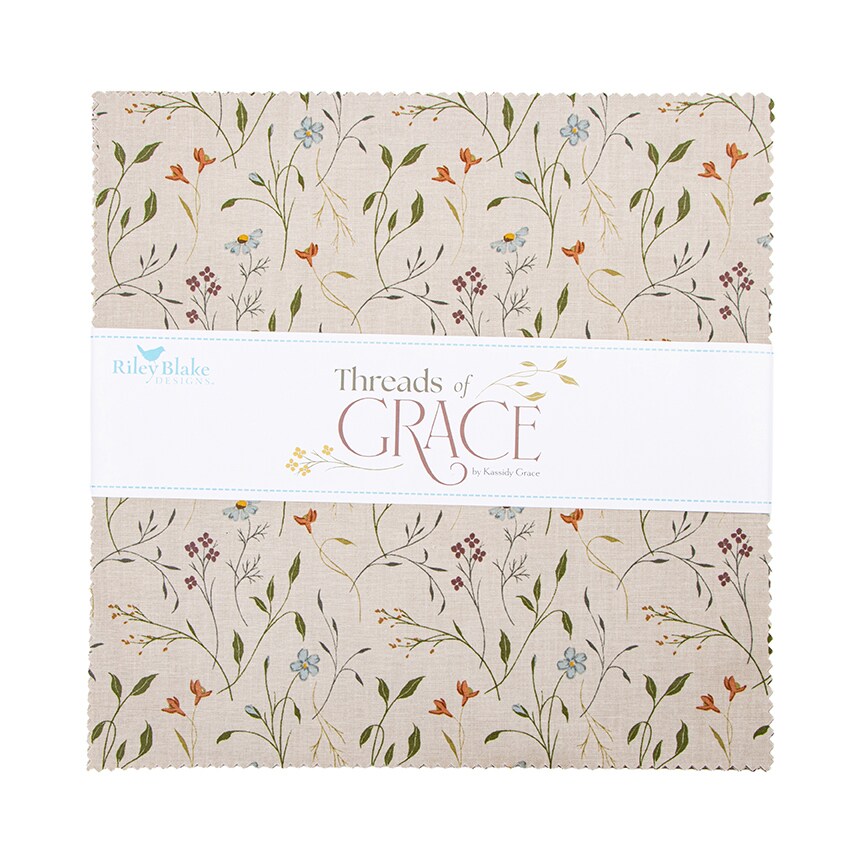 Threads of Grace 10" Square Pack (Layer Cake / 10" Stacker) by Kassidy Grace for Riley Blake (10-16820-42)