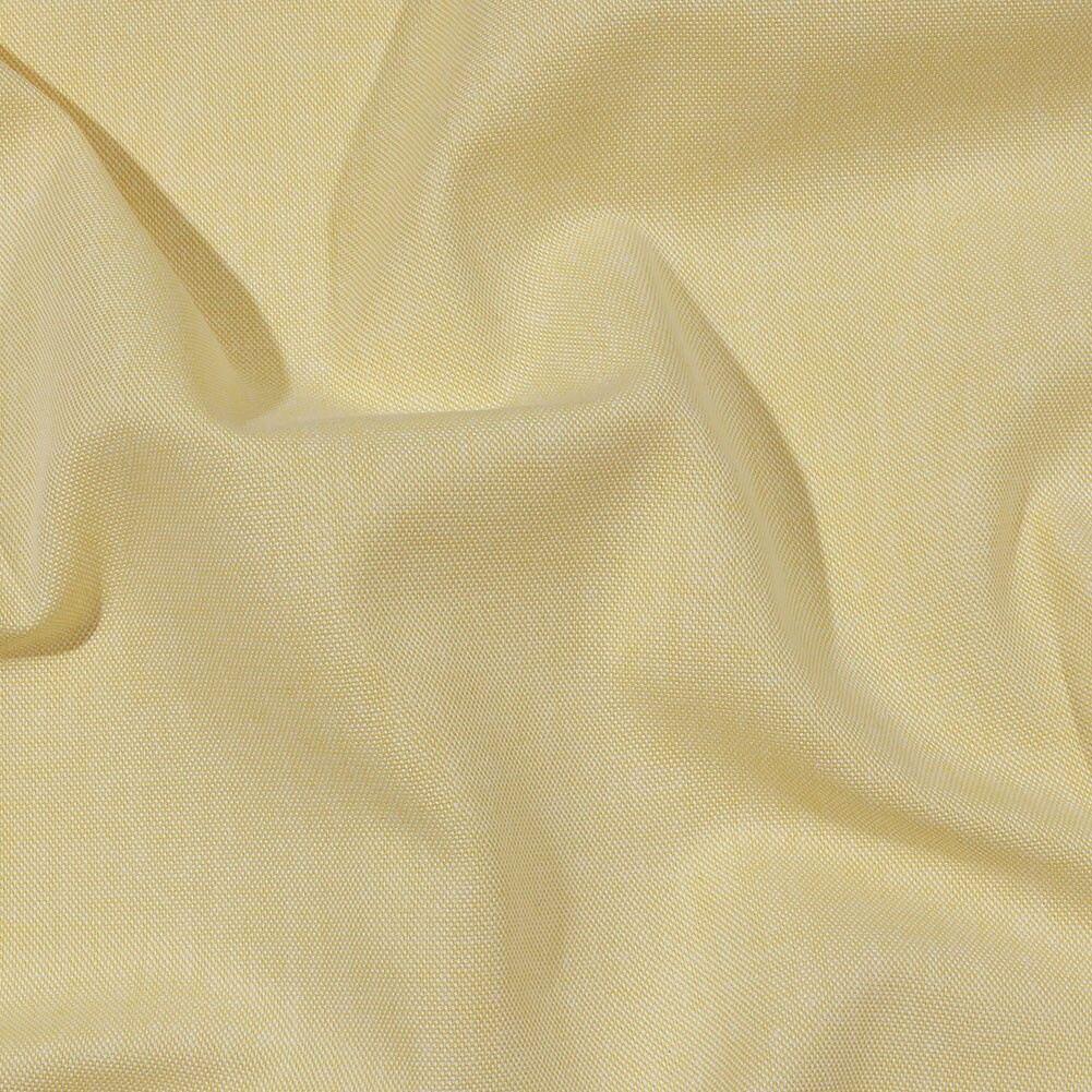 1 Yard Yellow Calendered Organic Cotton Oxford Sustainable Solid Fabric