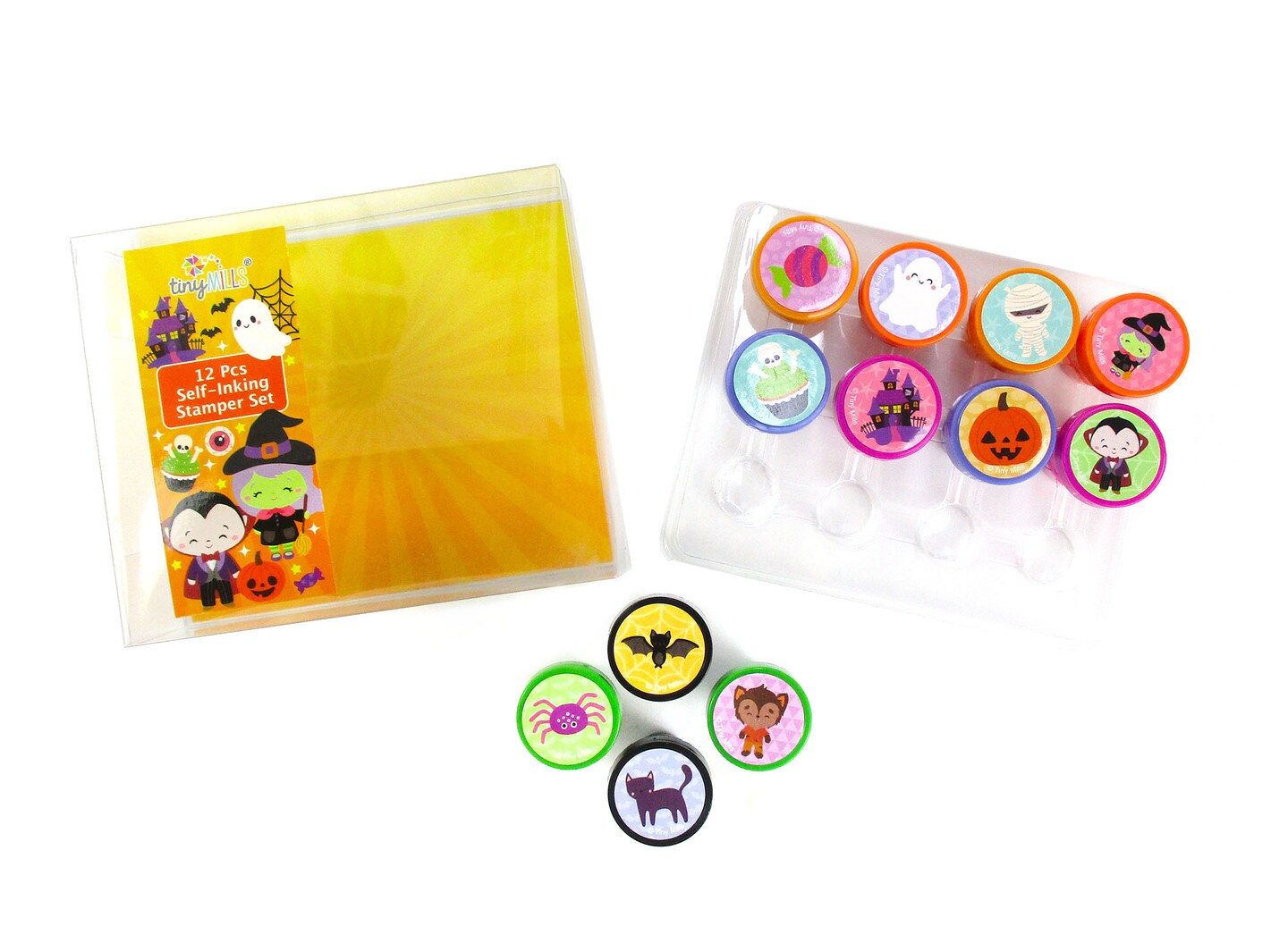 Cute Spooky Halloween Stamp Kit for Kids - 12 Pcs