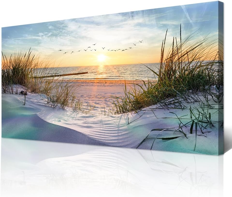 Summer Wall Decor For Living Room Wall Decor For Bedroom Blue Sea Beach Scenery