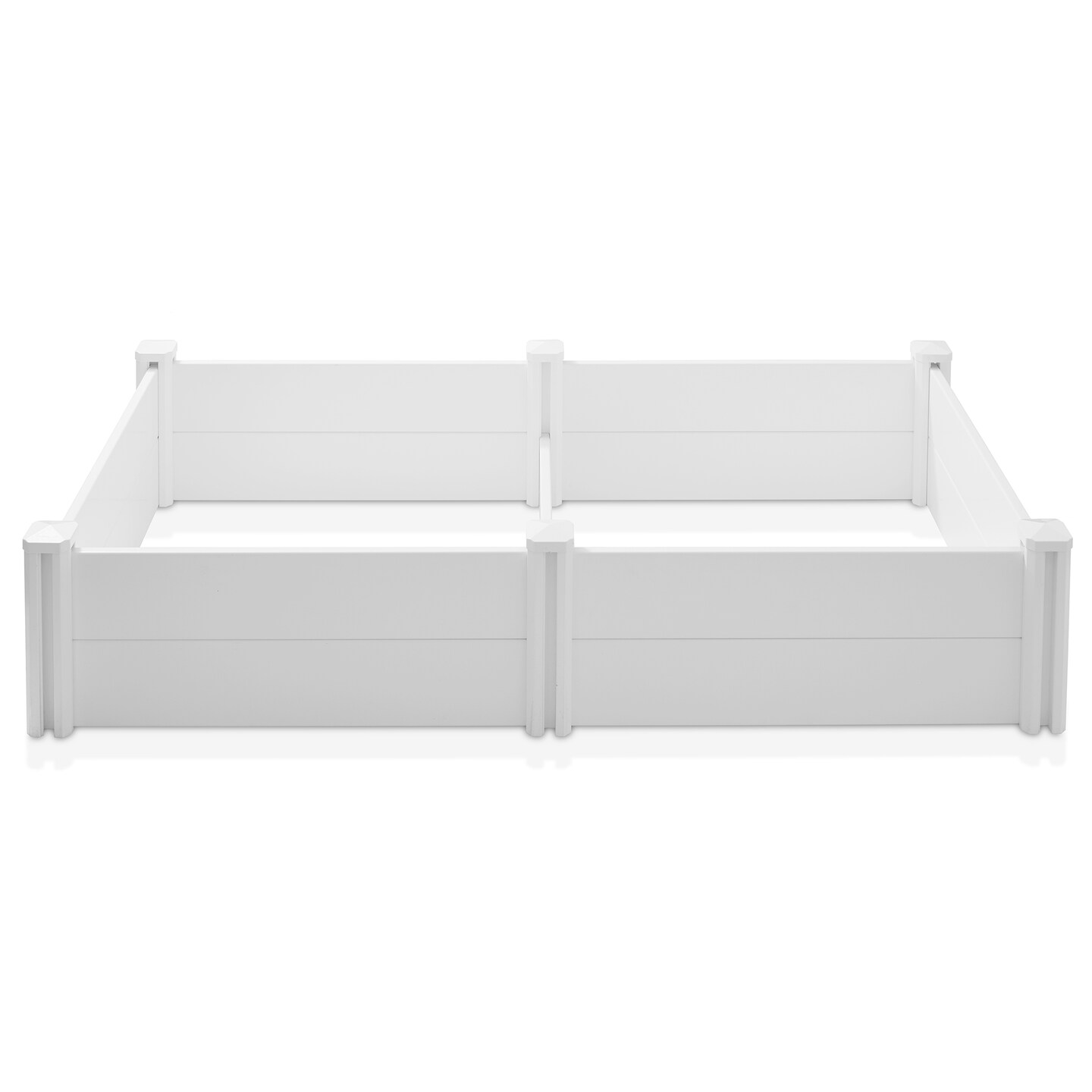 Casafield White Vinyl Raised Garden Bed, Outdoor Above Ground Garden Planter Box for Flowers, Vegetables, and Gardening