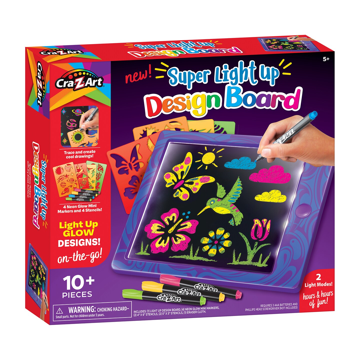 Cra-Z-Art: Super Light-Up Design Board Art Kit, 10 Pieces, Color