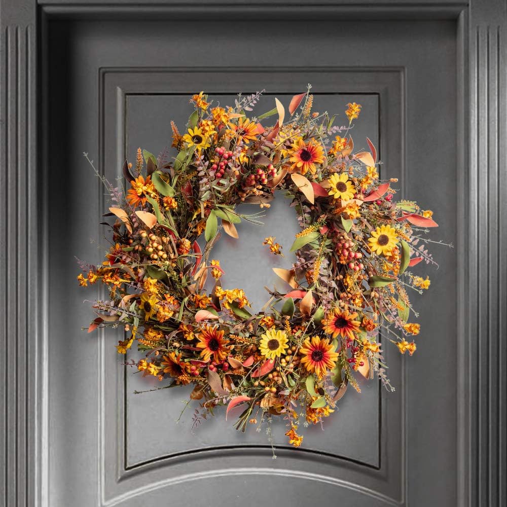 Artificial Fall Wreath Large Autumn Wreath