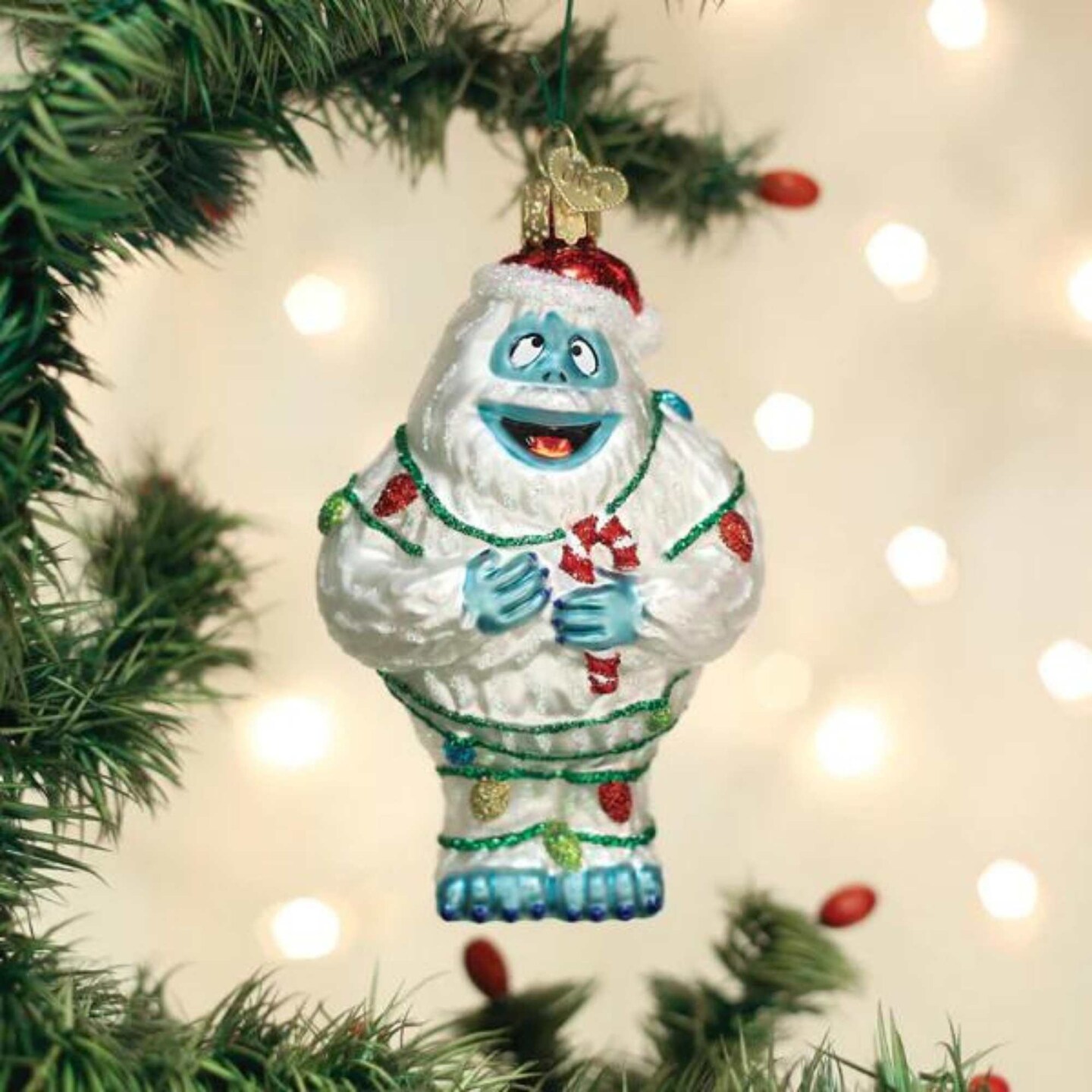 Old World Christmas 4.5 Inch Bumble Christmas Tree Ornament , Ornament Rudolph Red-Nosed