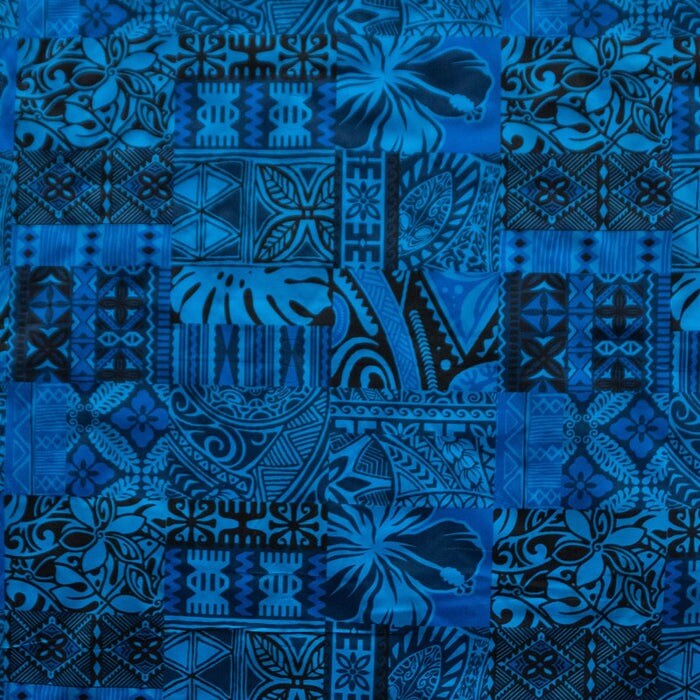 1 Yard Traditional Polynesian Tapa Design Fabric 100% Polyester 60 Inches Width