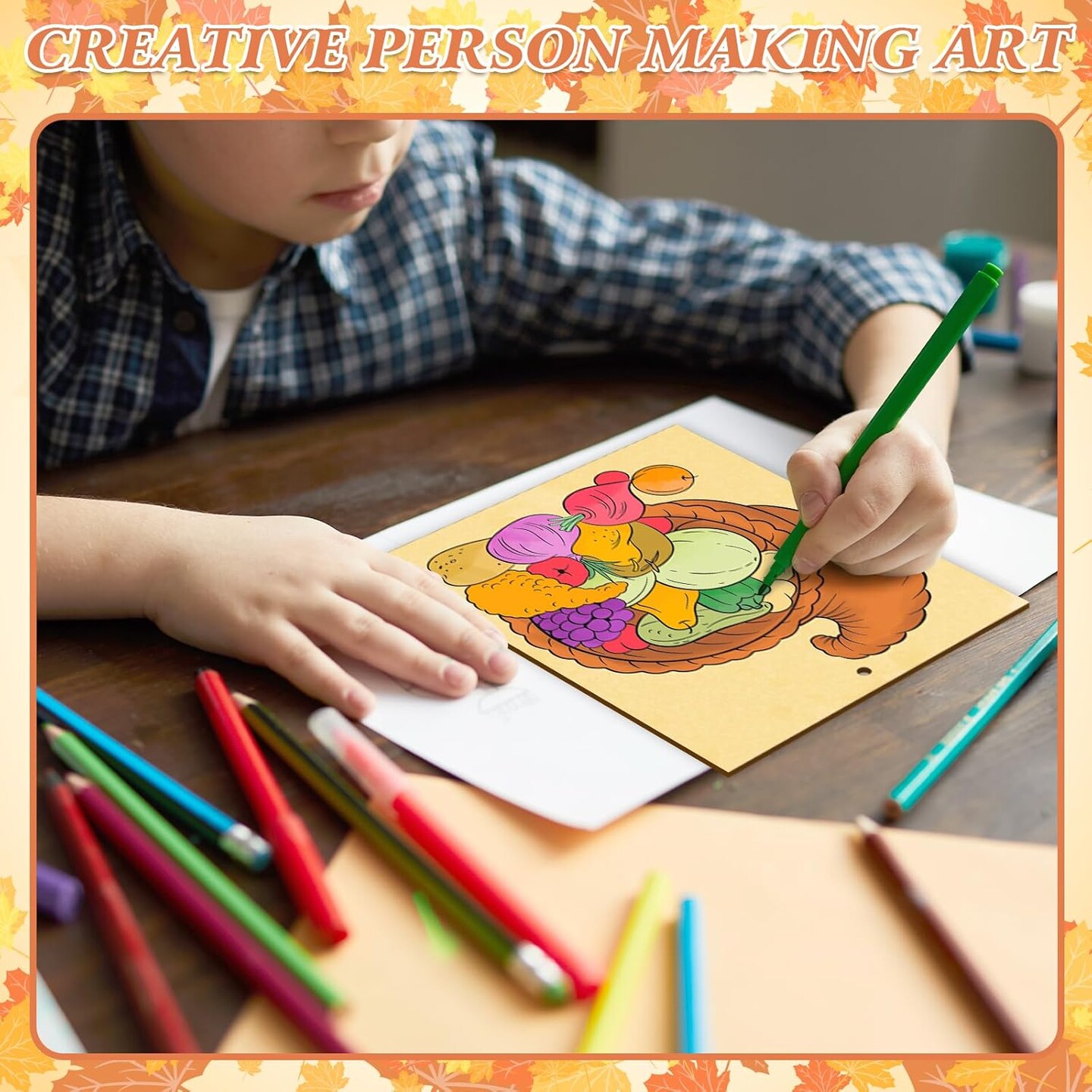 10PCS Large Thanksgiving Unfinished Wood Crafts