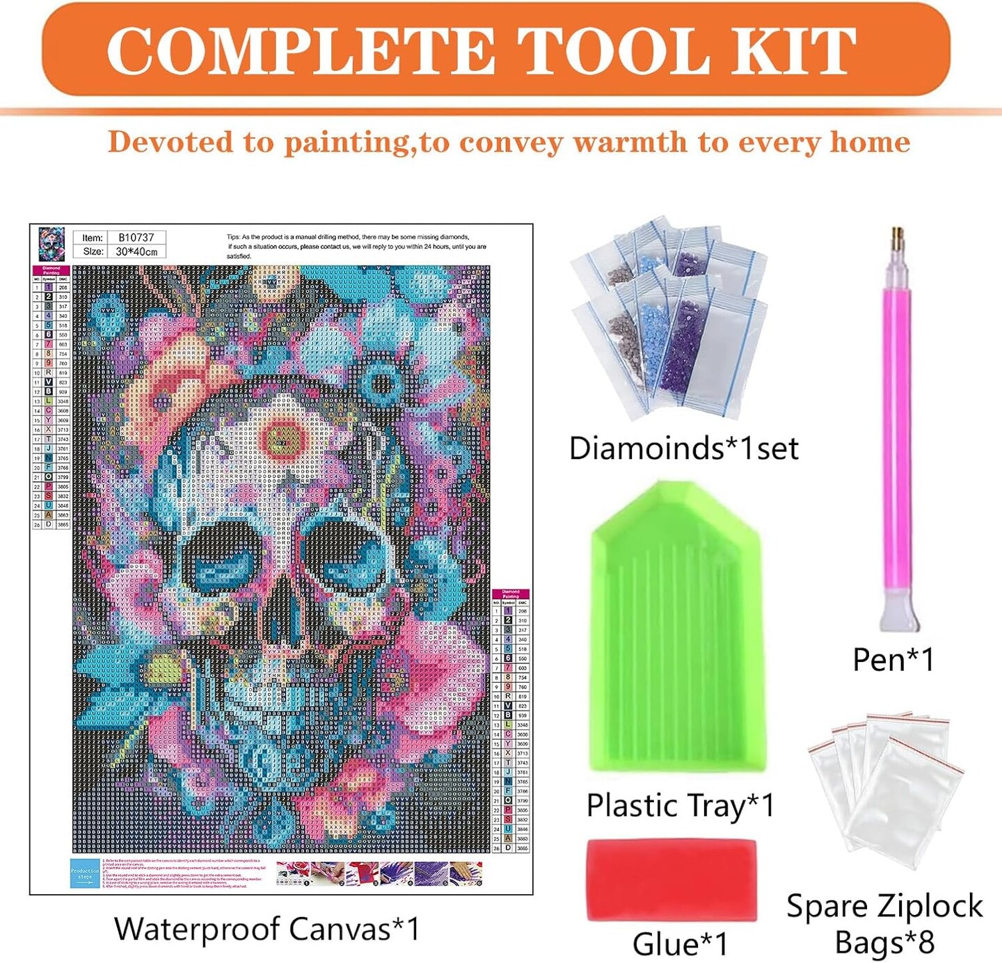 Sugar Skull Diamond Painting Kit