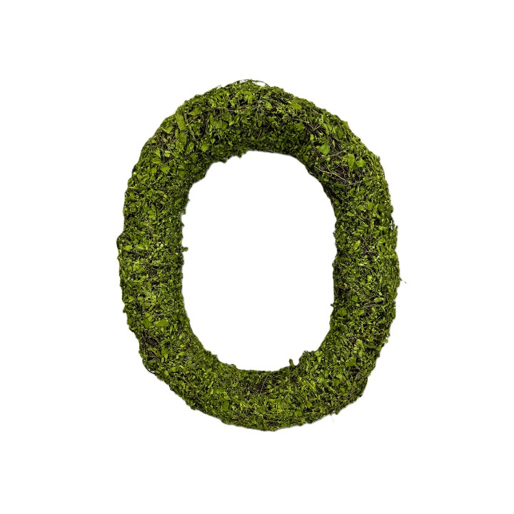 Oval Moss &#x26; Grapevine Wreath Base &#x2013; 18&#x22;x15&#x22; Natural DIY Wreath Form-13655GN