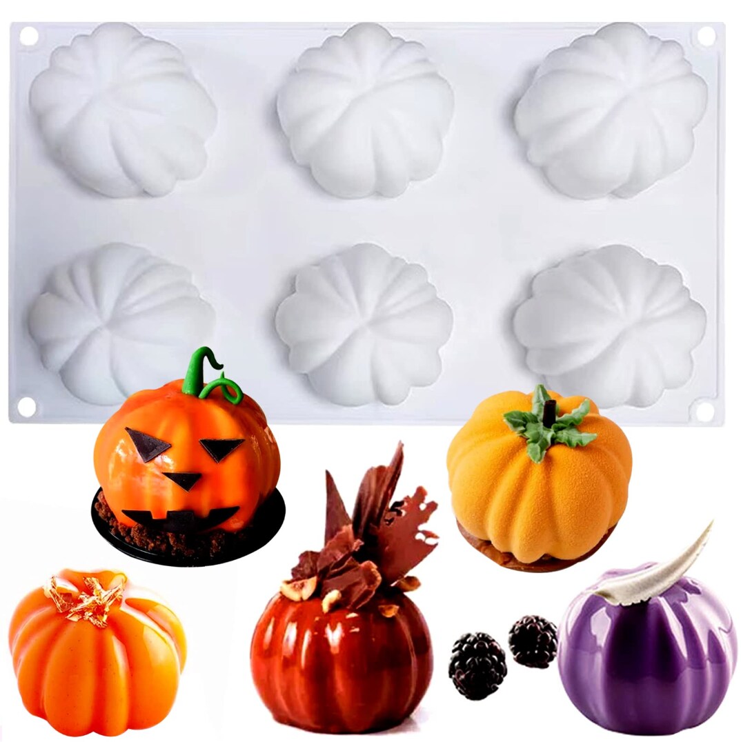 Pumpkin Shape Silicone Mold 6 Cavity